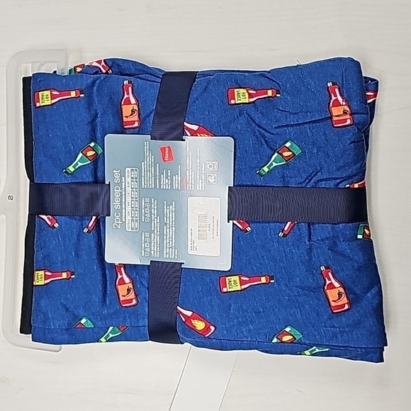 Men's Hot Sauce Print Pajama 2pc Set | Hanes | Medium - Picture 4 of 10